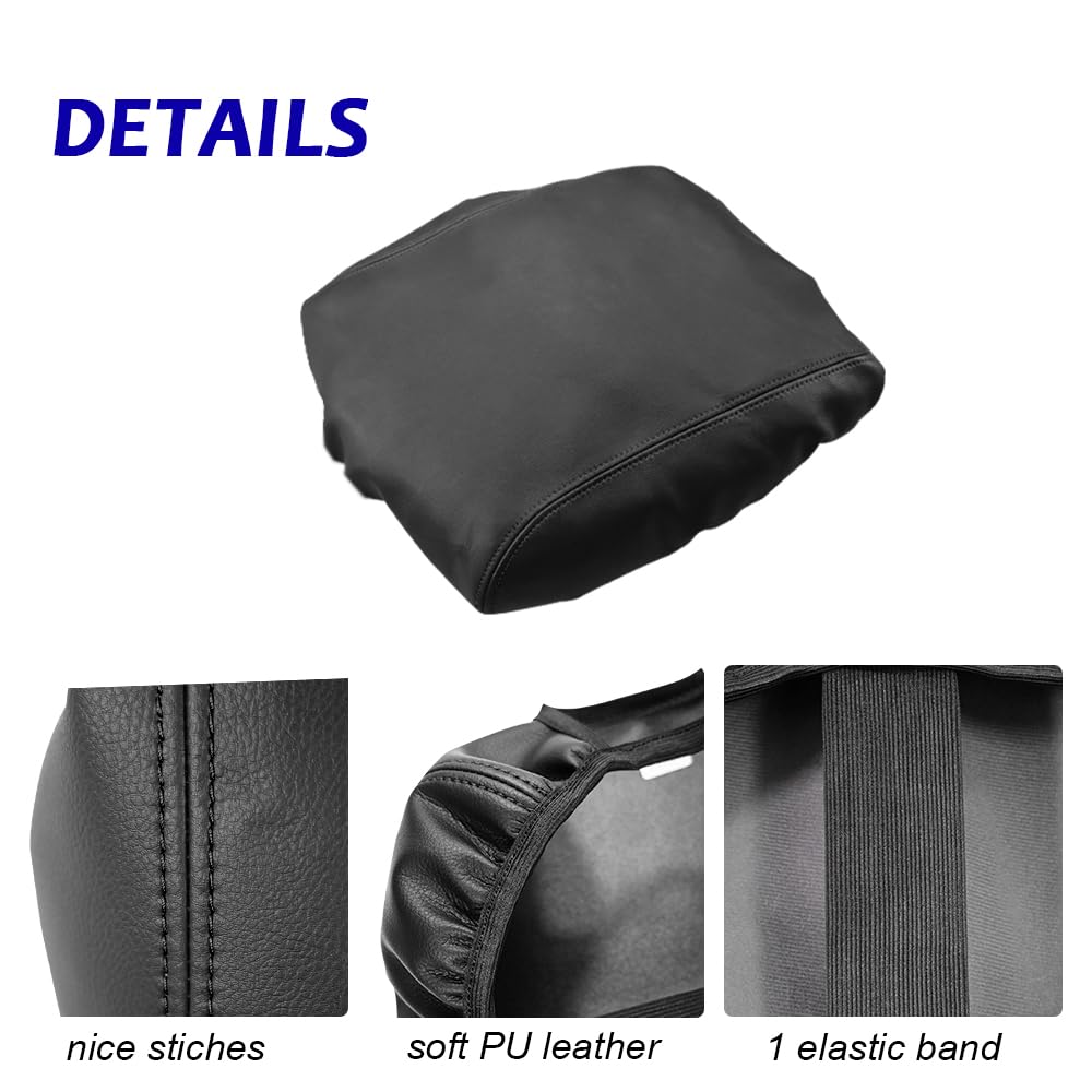 DEYTOP Center Console Armrest Cover For Ford F150 2021-2023 - Anti-Scratch PU Leather Protector