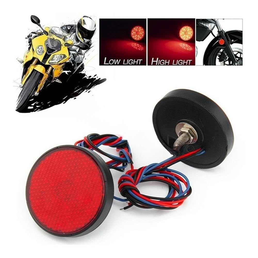 Luce Stop Fanale Posteriore Riflettore di luce LED rotondo da 12 V per indicatori direzione laterali per moto segnalazione direzionale posteriore per cross