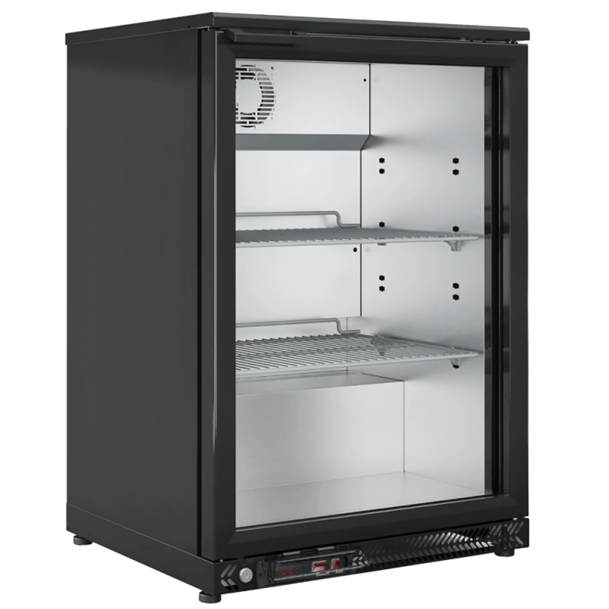 MBH - Botellero frigorífico expositor 1 puerta de cristal para hostelería. Enfriador de botellas refrigerado profesional para bar y restaurante.