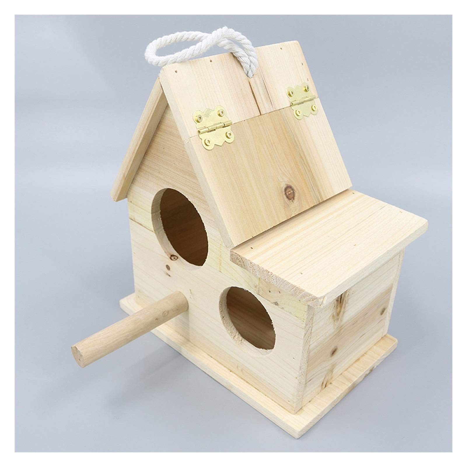 Jaula de pájaros Nest Box Bird House Caja de cría de Madera para Lovebirds, Parrotlets Caja de apareamiento Pájaros Naturales Huts Nido de Pájaro