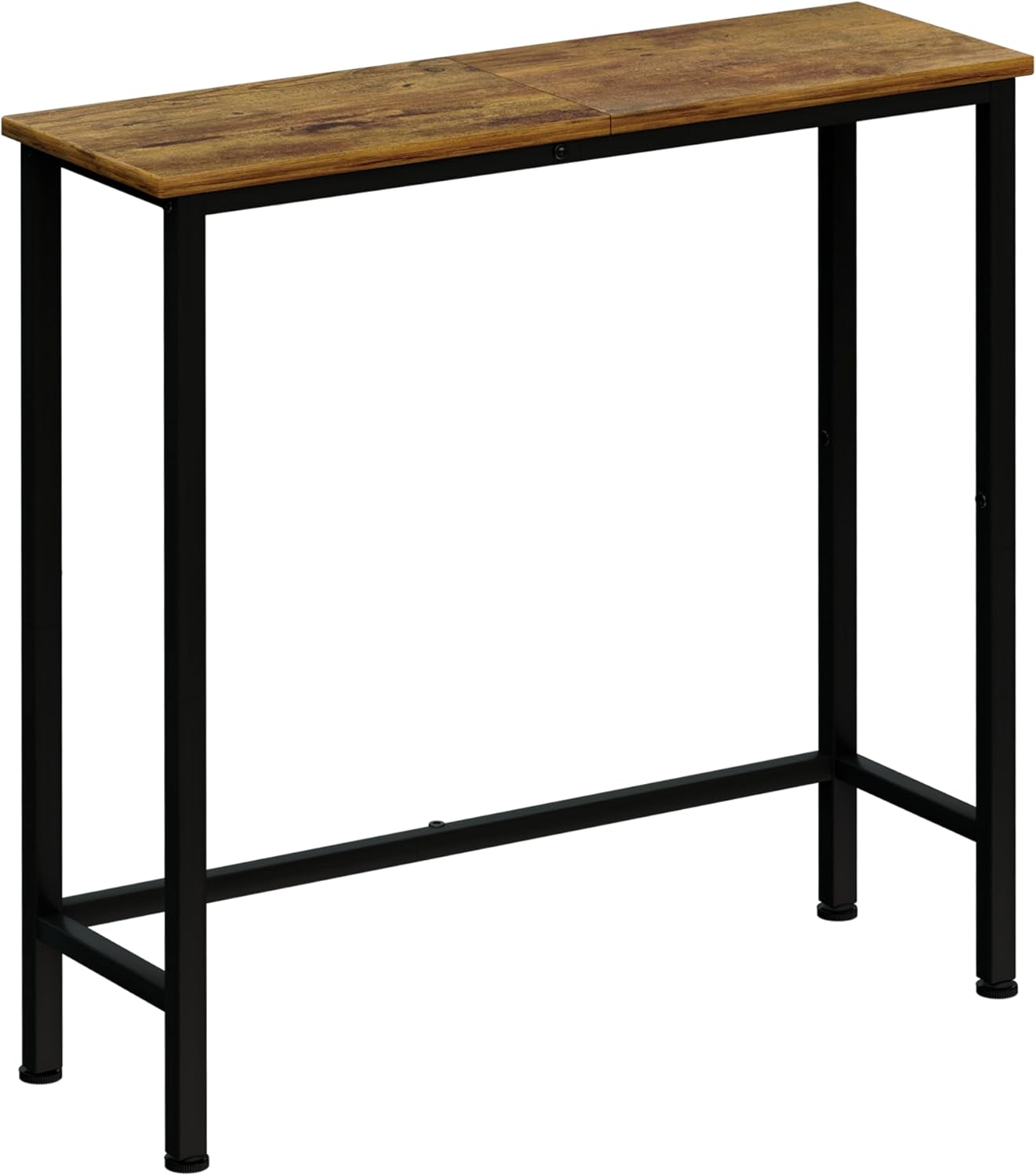 Narrow Console Table, 29.5" Small Entryway Table, Thin Hallway Tables, Slim Sofa Side Tables for Hallway, Living Room, Bedroom, Foyer, Retro Brown