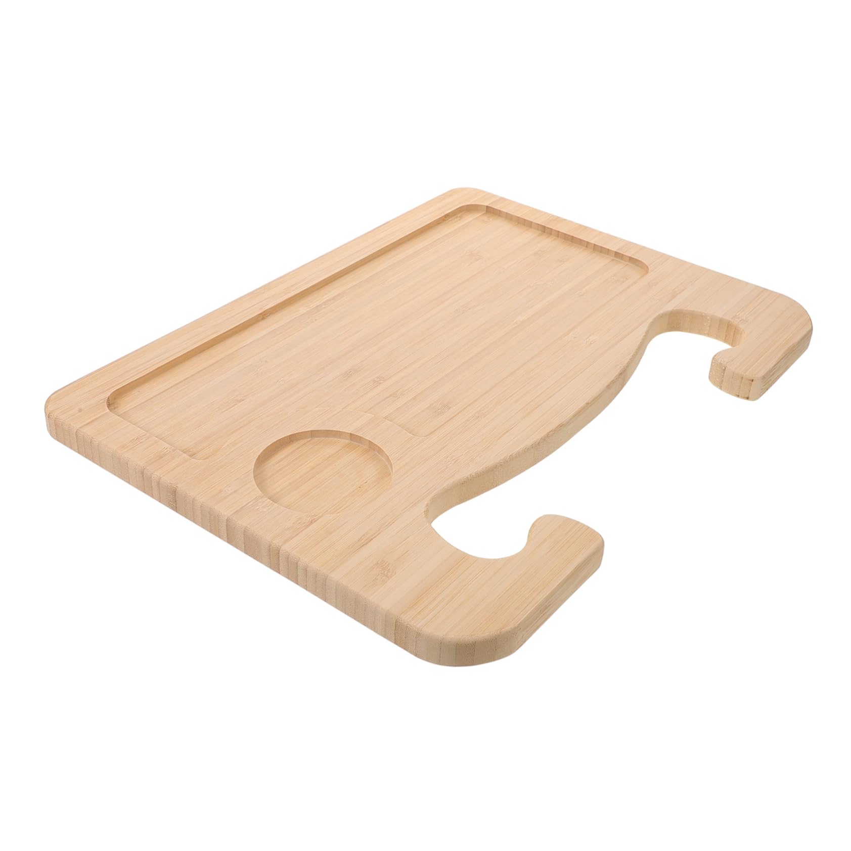 PRETYZOOM Mesa de Bandeja de Madera para Volante de Coche Soporte Estable y Portátil, Organizador Elegante para Botellas y Uso Cómodo en Carretera y Hogar