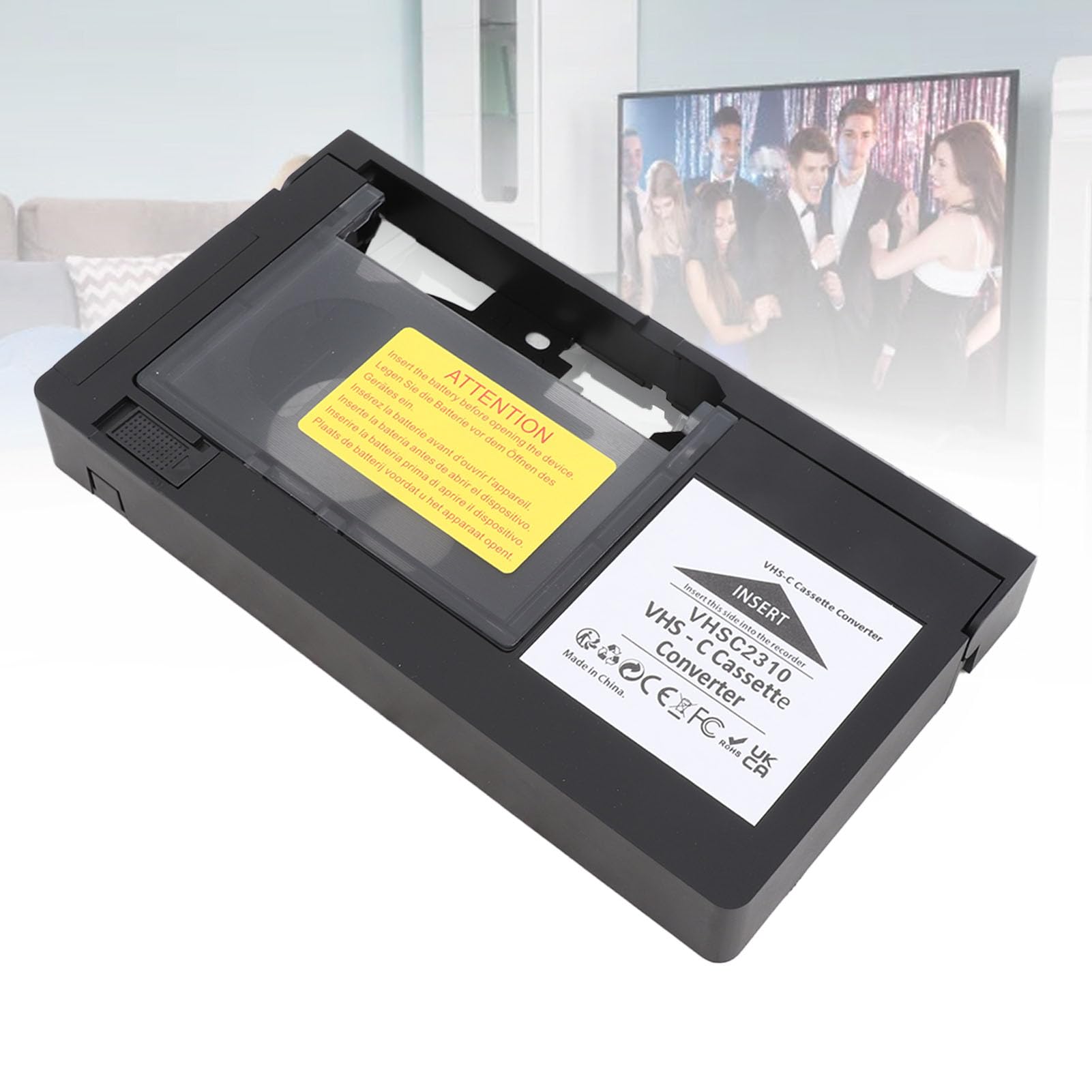 Efficiente Convertitore di Cassette per la Riproduzione VHS C VHSC, Registrazione One Touch Control per Anziani, Funzionamento a Batteria
