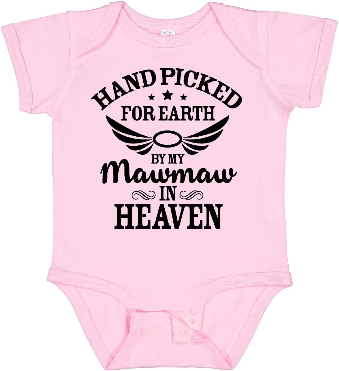 inktastic Handpicked for Earth By My Mawmaw in Heaven with Angel Baby Bodysuit