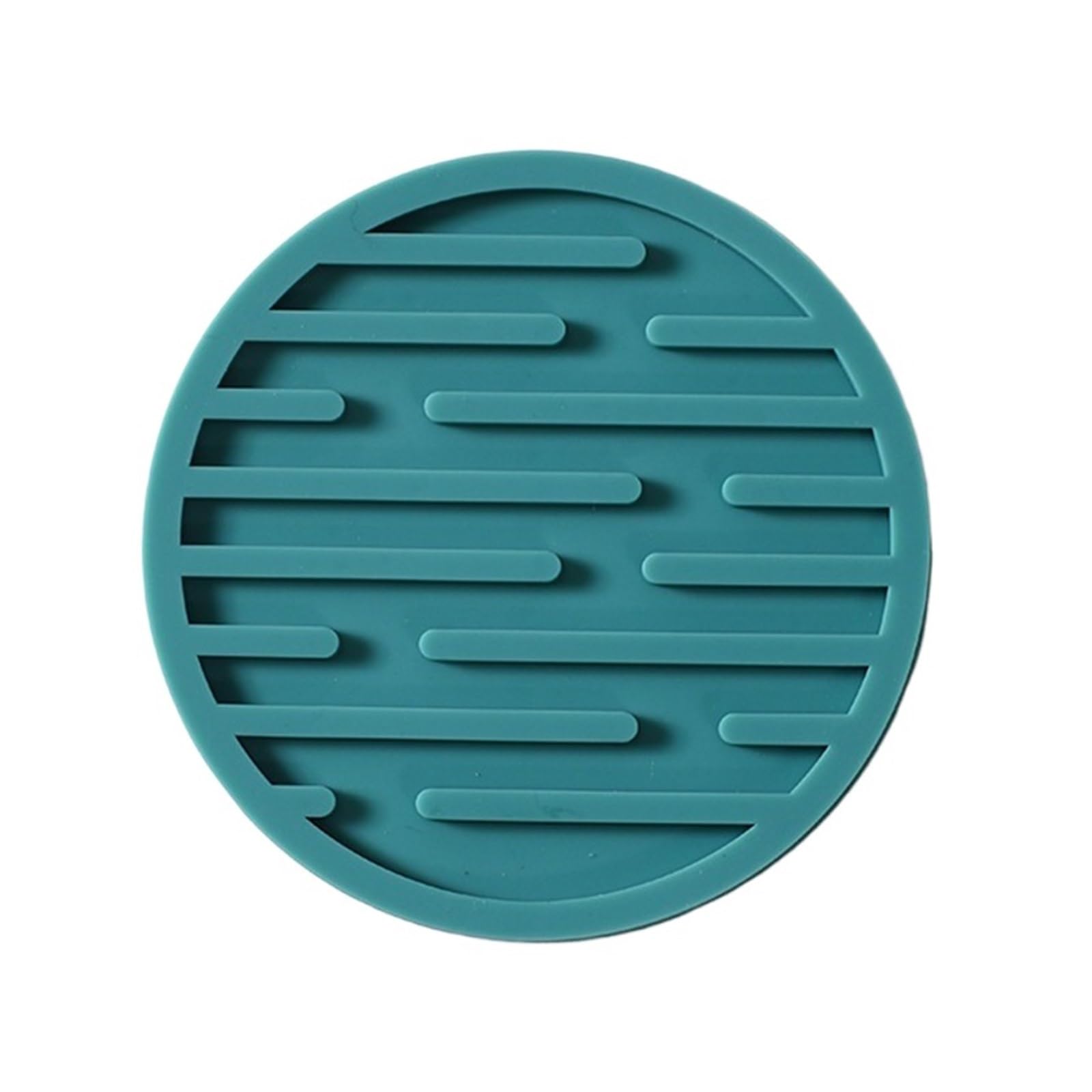 1pc 3.9 Inch Silicone Coaster Round Heat Resistant Rubber Tea Cup Mat Drink Coffee Mug Glass Beverage Holder Pad Tabletop Protection(E)