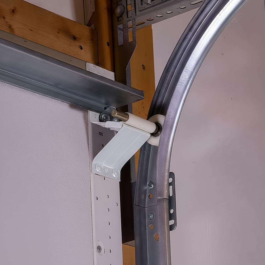 (1-Pair) Heavy-Duty R12 Radius Curved Garage Door TrackRails, 2mm Steel Horizontal Tracks, for 7-Foot High Door 2-Inch RolleSystem,8.5 FT Total Length Residential & Commercial Replacement