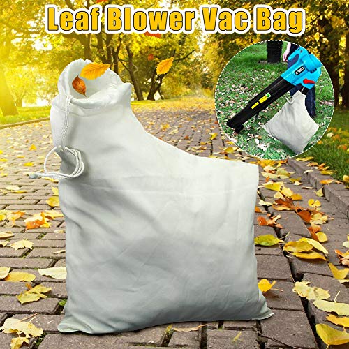 PerGrate Upgraded version of Leaf Blower Vacuum Bag, Leaf Blower Vacuum Bag Garden Tool Accessories for Electric Lawn Yard Shredder, Meter White
