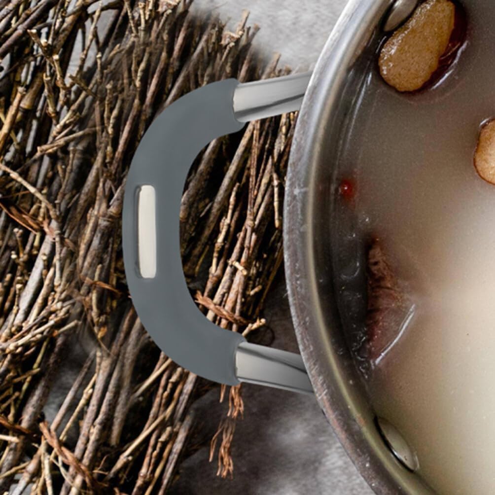 STOBAZA 2pcs Replacement Pot Side Handle Thickened Boiler Grip Heat Resistance Fit for Kitchen Use No Scalding Compact Design