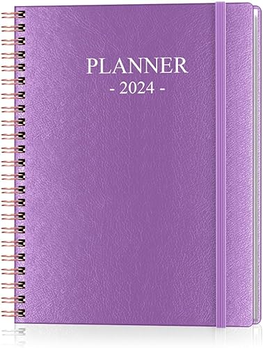 Agenda semanal y mensual 2024 + diario para realizar seguimiento de objetivos, de enero de 2024 a diciembre de 2024, perfecta para organizar tu vida