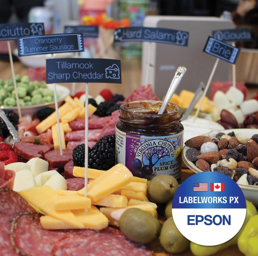 Epson LABELWORKS 218WMBPX Genuine PET (Polyester) Tape Cartridge - White on Matte Black Designer Craft Label Maker Tape - 3/4" (18MM) Wide, 26' - Image 4