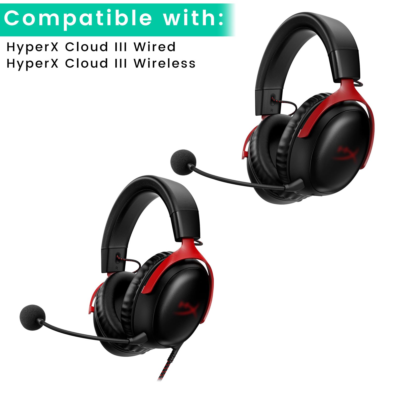 Amazon.com: HyperX Cloud III/Cloud 3 有線無線遊戲耳機,3.5 公