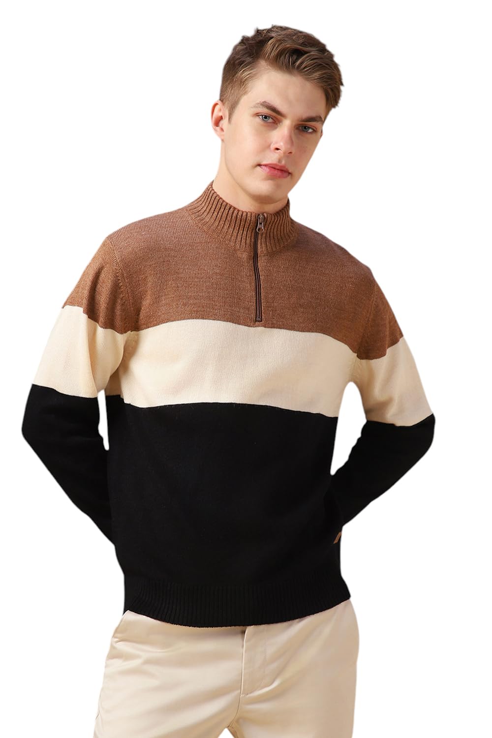 Dennis Lingo Men Multicolor Solid Cotton Slim Fit Full Sleeve Sweatshirt-picture-19