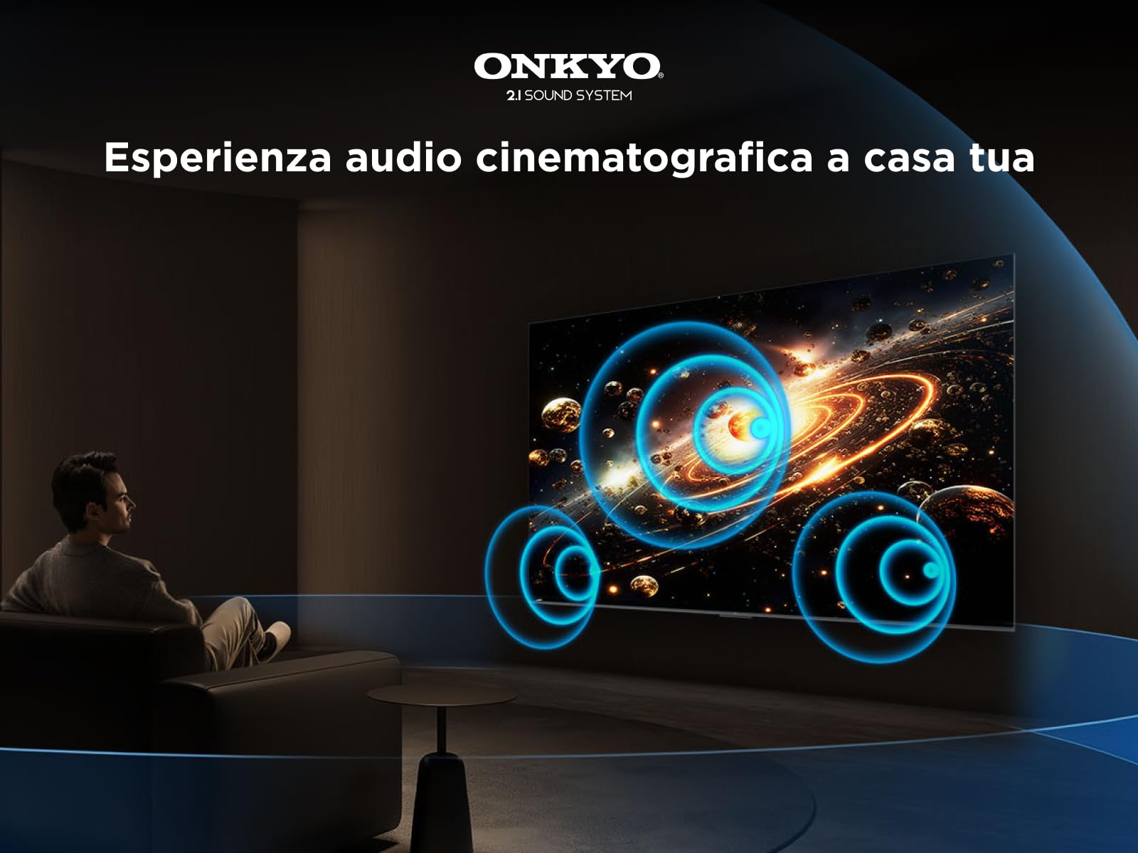 TCL 85T69C 85” QLED 60HZ 4K HDR, Google TV, Smart TV (Dolby Vision & Atmos, Motion clarity, Sistema audio Onkyo 2.1, compatibile con Google Assistant & Alexa), 2025