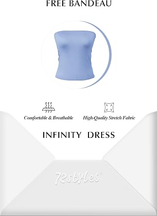 72styles Women's Infinity Dress for Bridesmaids - Maxi Elegant Multiway Dresses for Wedding Guests Formal Evening Events