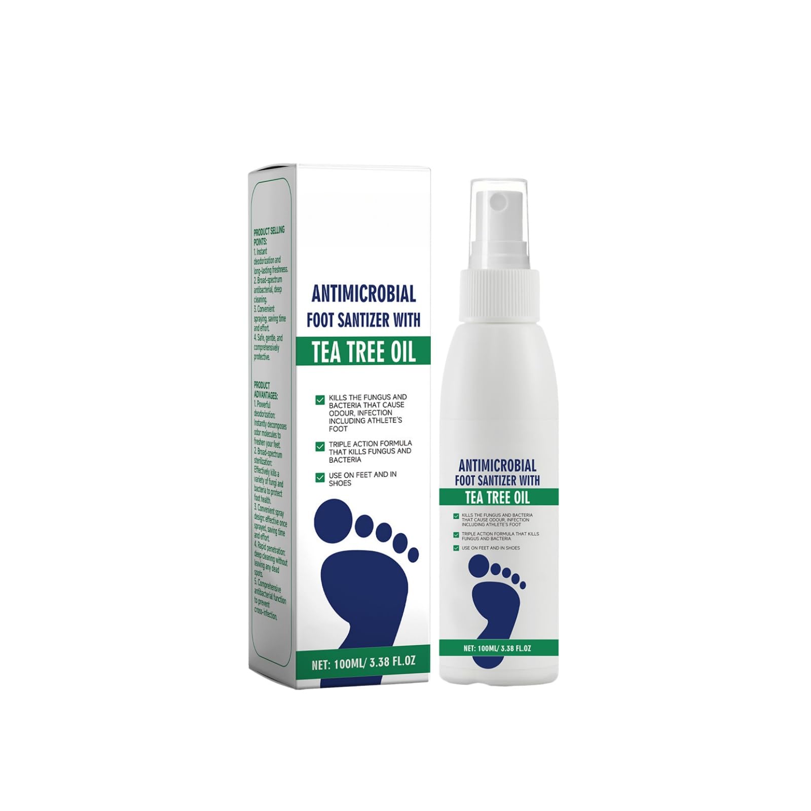 Anti-fongique foot Spray, contre les démangeaisons et les pieds en sueur