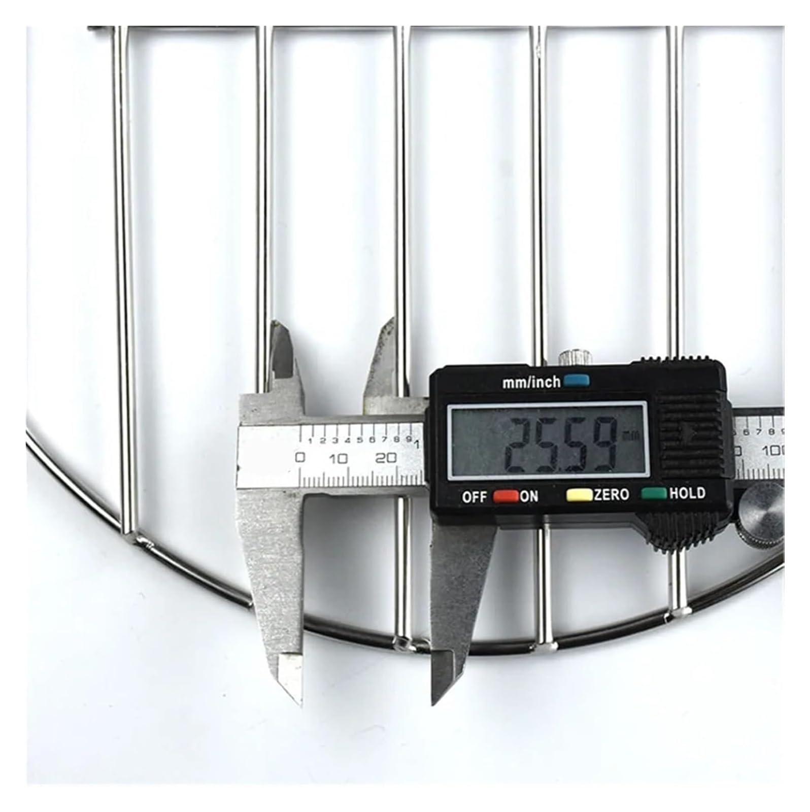 Parrilla de repuesto, Antiadherente de alta temperatura los tamaños múltiples la plata malla parrilla del Bbq redondo acero inoxidable(34cm)