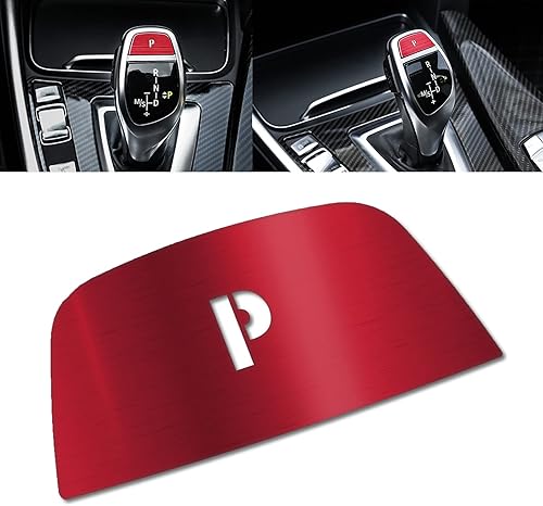 Xotic Tech - Pomo de palanca de cambios P para botón de estacionamiento compatible con BMW serie 1 2 3 4 5 7 X3 X5 X6 (rojo, estilo B)