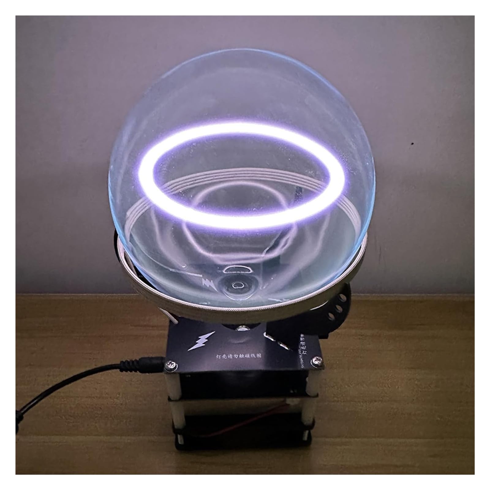 Anillo de plasma, esfera luminosa de gas al vacío para decoración de fiestas, lámpara de plasma de 9 cm de diámetro, luz de advertencia para actividades al aire libre