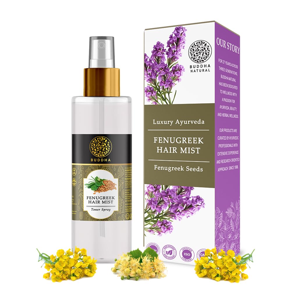 Buddhanatural Fenugreek Hair Vitalizer Spray Mist (150 ml) - Ayush Certified - Support in less hair and Hair Thinning - Chemical Free-image-17