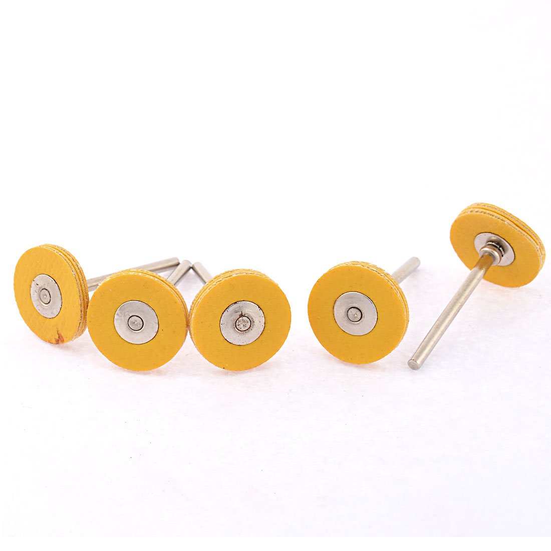 Aexit 5 Pcs Power Polishing Parts & Accessories 3mm Shank 22mm Dia Electric Drill Polish Buffing Buffing Wheels Wheel Yellow