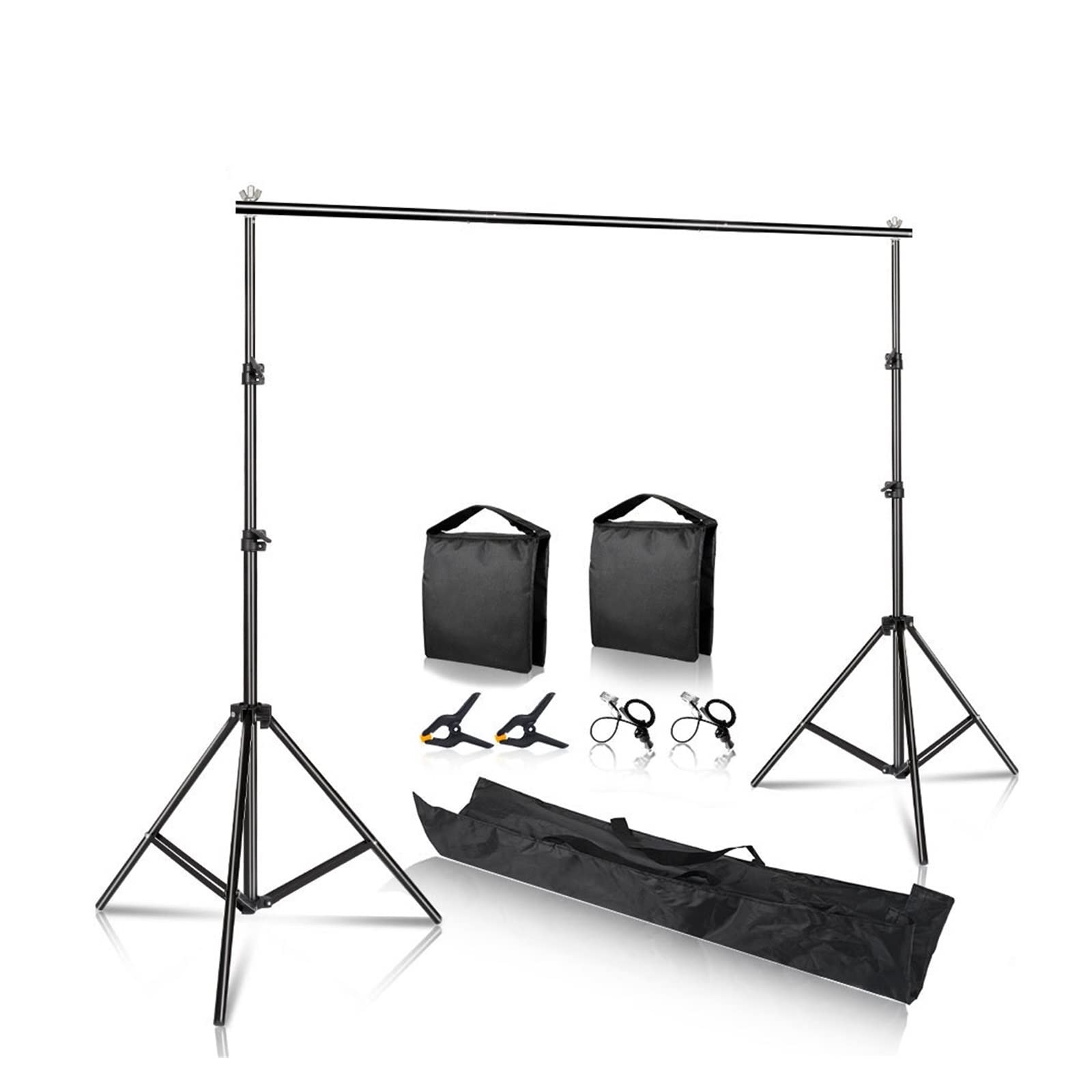 Tło Stojak Tło do zdjęć Wsparcie Studio Light Statyw Fotografia Green Screen Backdrops Urodziny ChromaKey Weight Bags (Color : Basic Kit 2, Size : 2000x3000)
