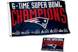 WinCraft New England Patriots 6 Consecutive Super Bowl Champions Flag