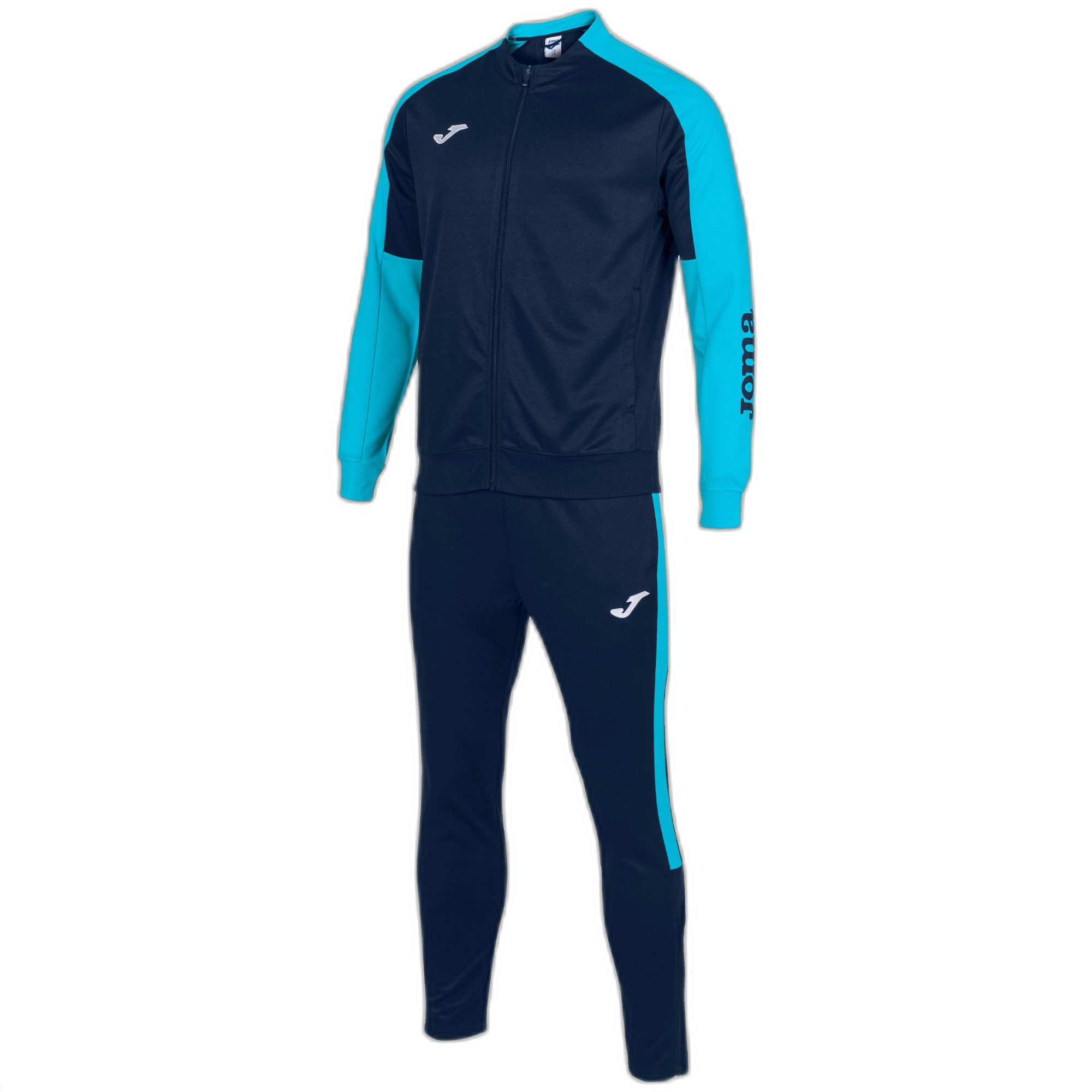 Joma Men's Eco Championship Tracksuit, Neon Turquoise Navy, 6XS