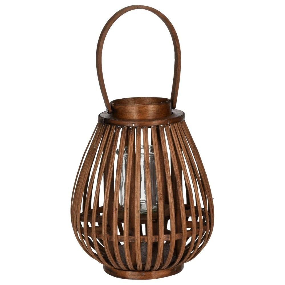 Koopman - Farol de bambú (27 cm), Color marrón