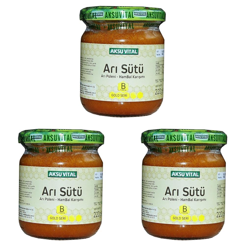 Aksu Vital B Vitaminli Ham Bal Polen Karışımı Çocuk Arı Sütü 7.000 mg (3 paketi)