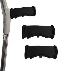 Almofadas de muleta de antebraço, capas de mão de muleta de punho aberto para idosos, deficientes, artrite, pacientes com derrame, almofadas macias e antiderrapantes (2 peças)