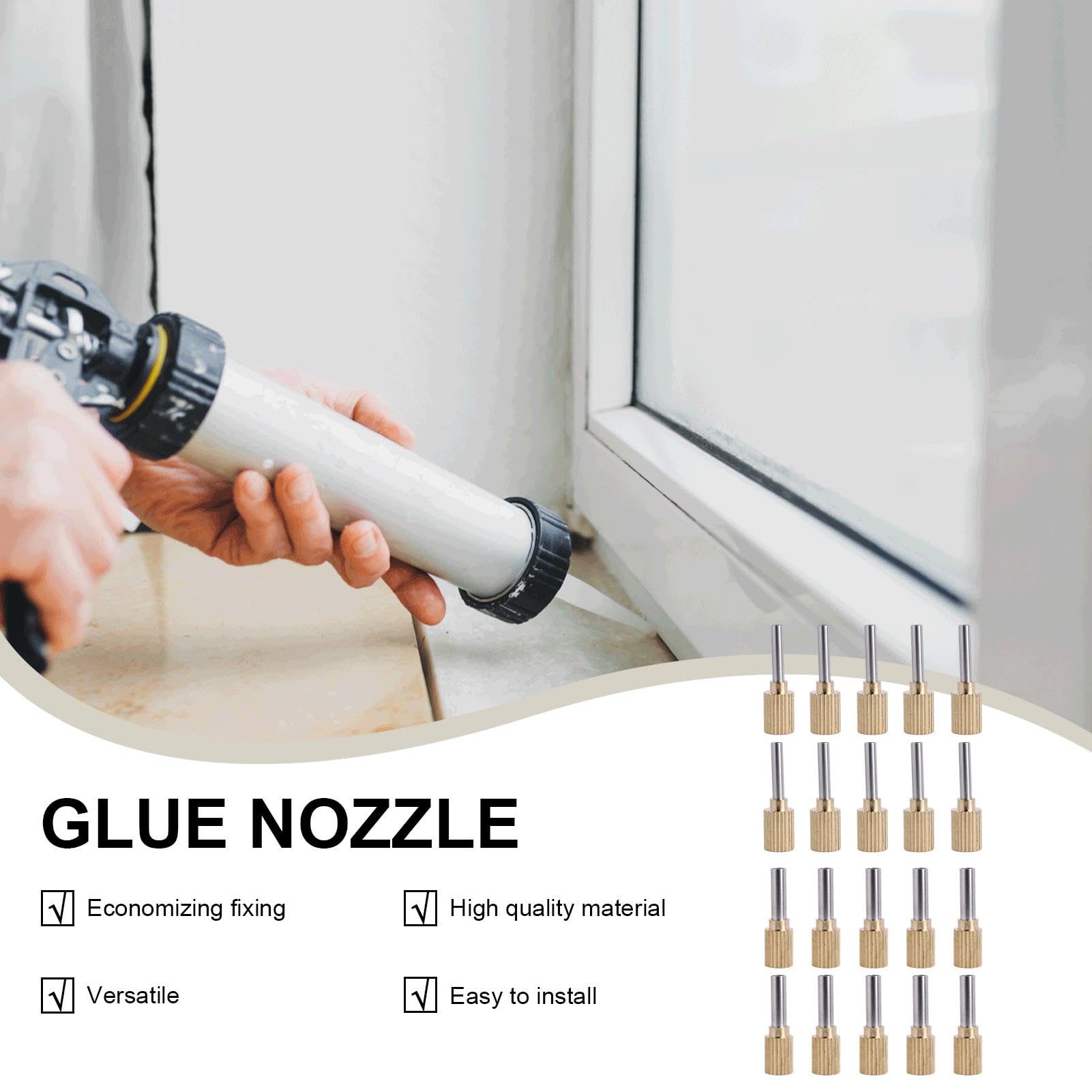 GEDOX Caulking Tips - Glue Nozzle| Caulking Tool | Multifunctional Caulking Nozzle | Glue Nozzle Holder | Caulk Applicator Tool | Caulking Nozzle Applicator Tips For Caulking And Glue