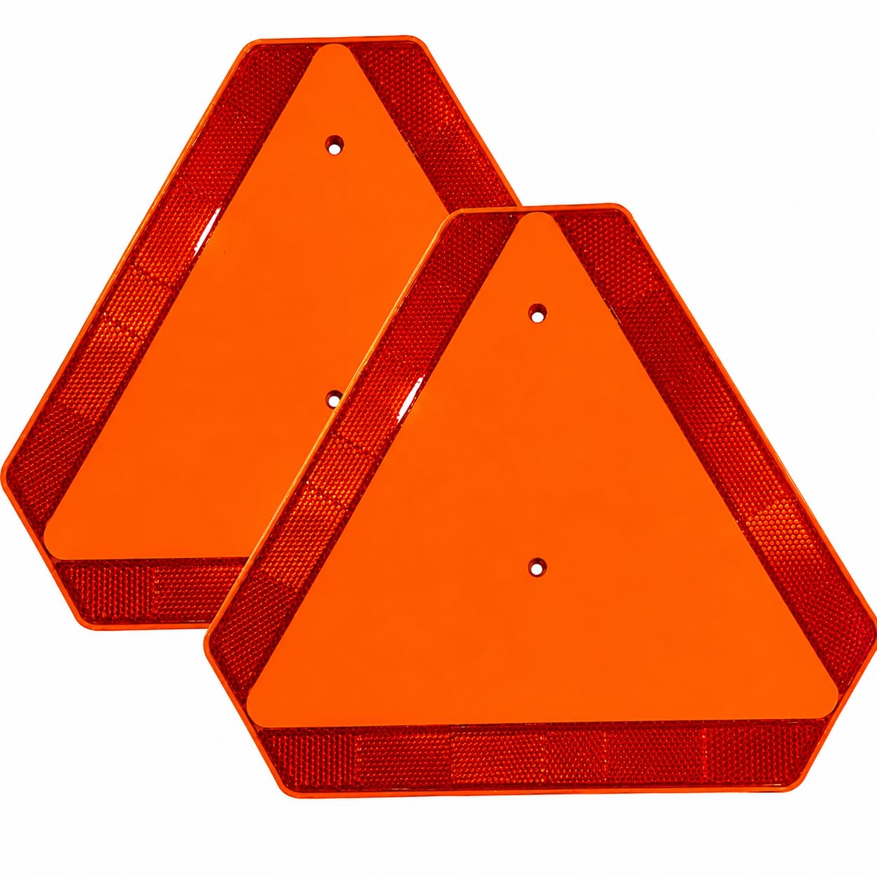 APSMOTIV Red Triangle Safety Reflectors with Screws Suitable for Mahindra, TATA, Eicher, Ashok Leyland, Ace, Magic Tractor Cars Truck Universal Applications-image-18