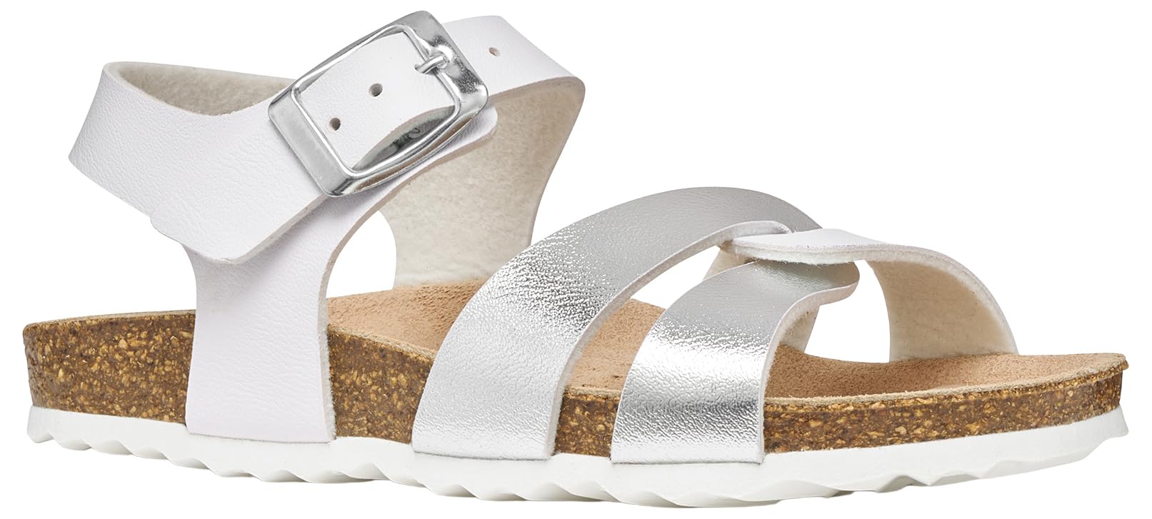 Geox J Adriel Girl B Sandal, White Silver, 11.5 UK Child