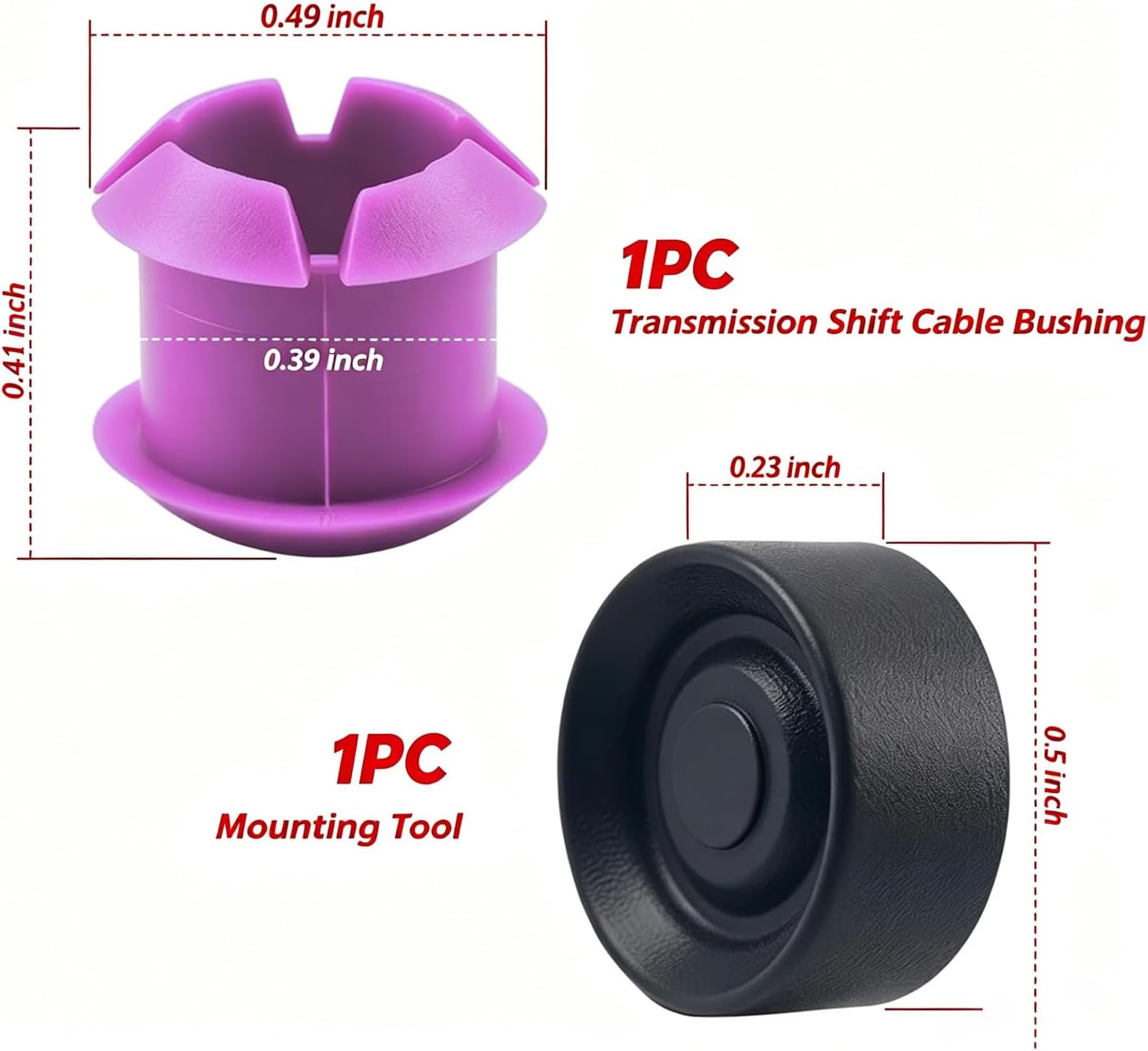 2 PCS Transmission Gear Shift Cable Bushing Repair Kit OE 141607 for Hyundai Kia, Nissan, Frontier, Toyota, Corolla, Sienna, Honda, Mazda, Mitsubishi Chevy Pontiac Scion Chrysler Dodge Jeep