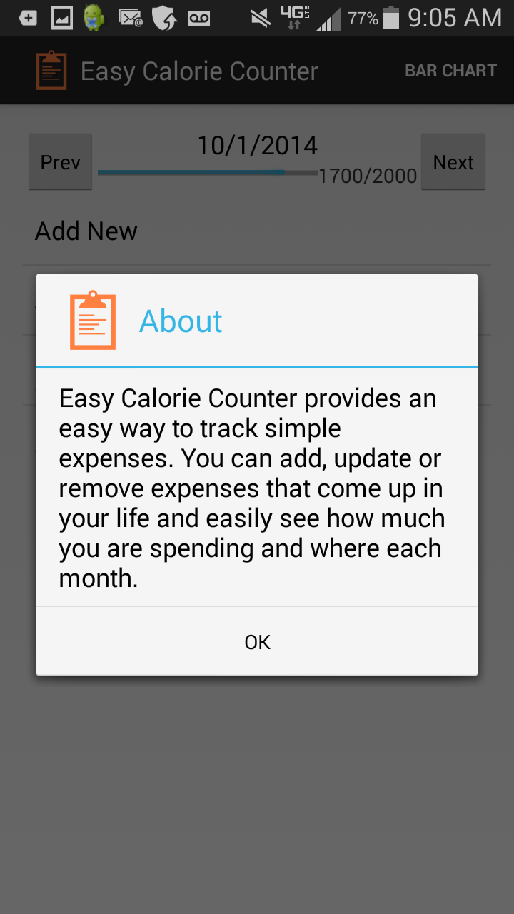 Easy Calorie Counter App on Amazon Appstore