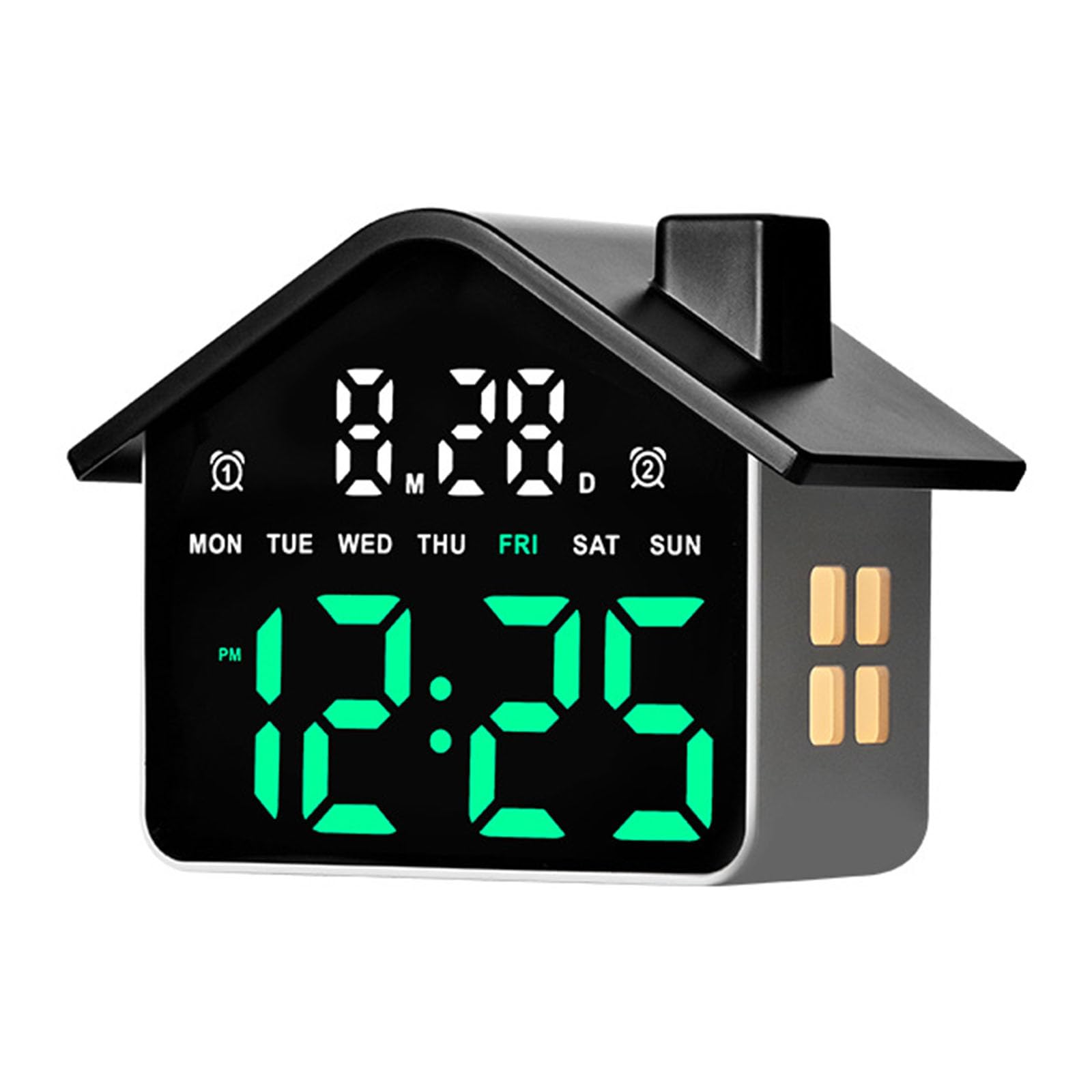 Msioytog Digital Alarm Clock for Bedroom Desk Clock for Living Room Bedroom with Large Number, Dimmer, Loud Alarm Day of Week Digital