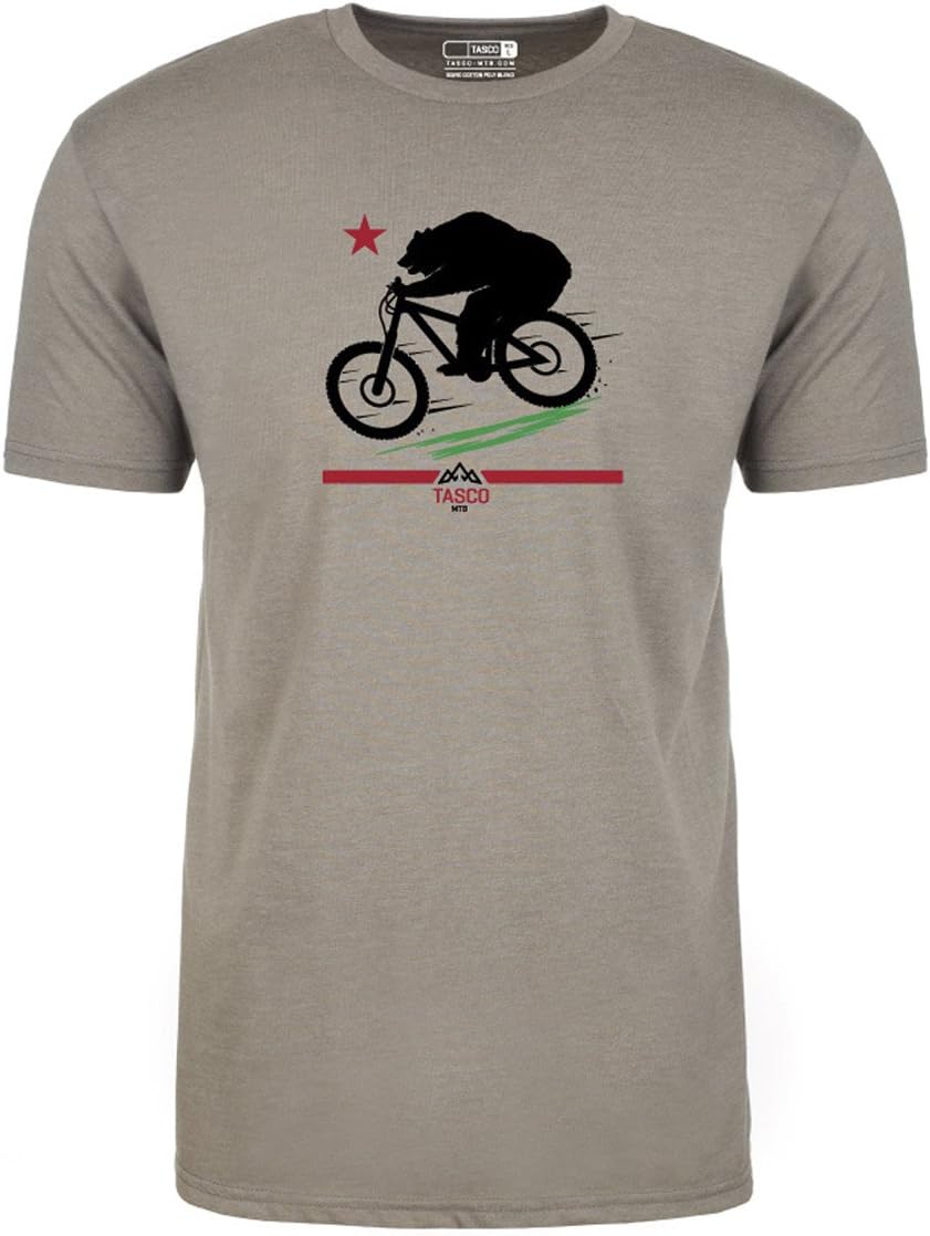 TASCO MTB Men's Braaap Bear T-Shirt Large Warm Grey