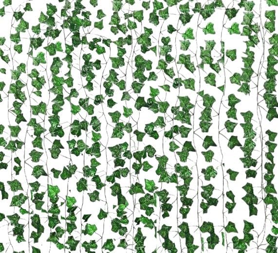 48 PCS 336 FT Fake Vines for Room Decor Artificial Ivy Garland Aesthetic Artificial Plant Ivy Leaves Hanging Faux Greenery Leaves Aesthetic Decor for Home Garden Wall Wedding Party Decor