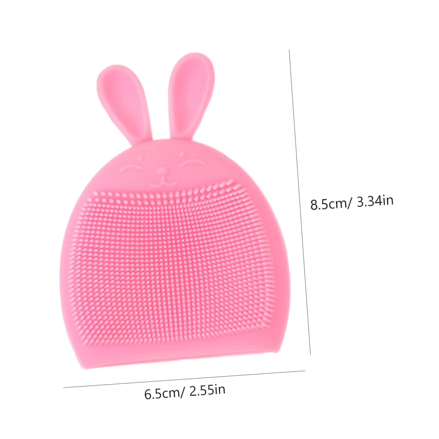 MERRYHAPY Face Exfoliator Brush Set Rabbit Pattern Silicone Cleansing Brush for Soft Cleaning
