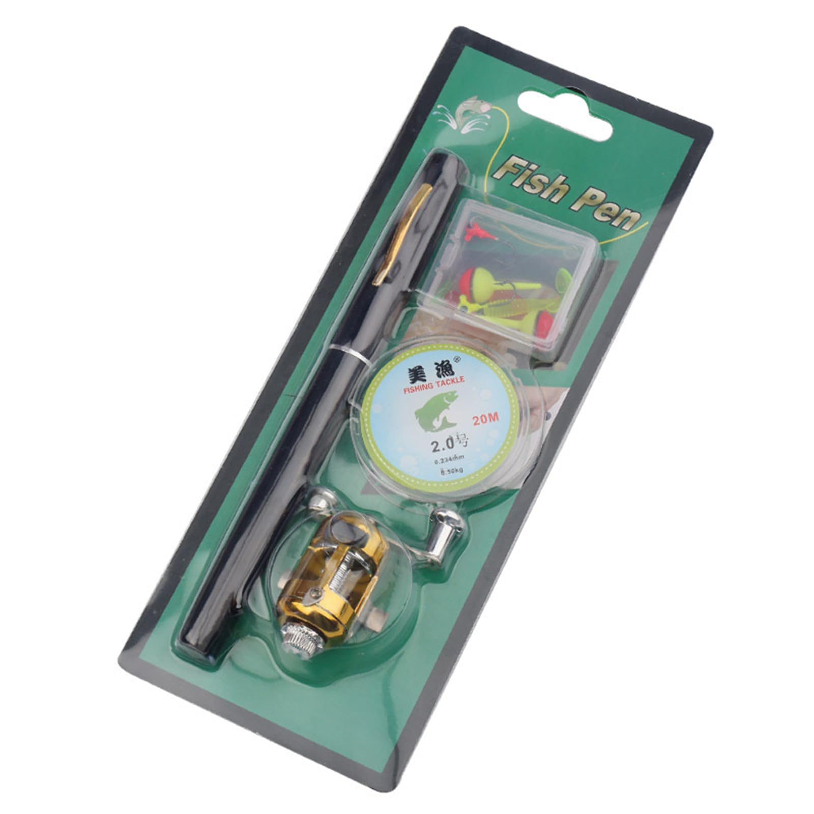 QIAOLIDA Compacts Miniature Pocket Fishing Rod Telescopic Pen Shape Angling Rods Foldable Fishing Rod for Salt/Freshwater Angling