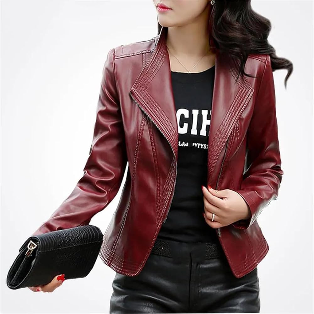ジャケット LENINA ABIGAIL eco leather classic jacket_MISTY ROSE 르니나(LENINA) ABIGAIL eco leather classic jacket_MISTY ROSE