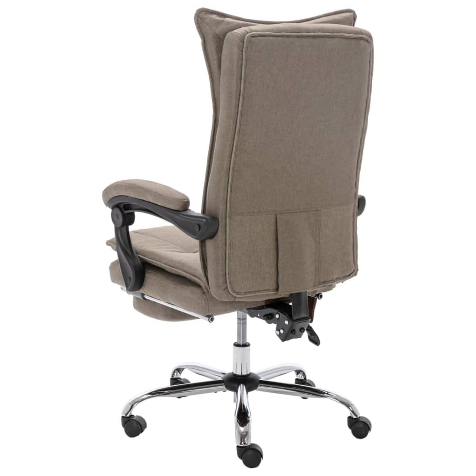 Sedia da ufficio massaggiante ergonomica con massaggio per schiena e seduta, funzione riscaldante, in tessuto, tortora, 64 x 68 x 113-120 cm, 1 pezzo, per adulti in ufficio