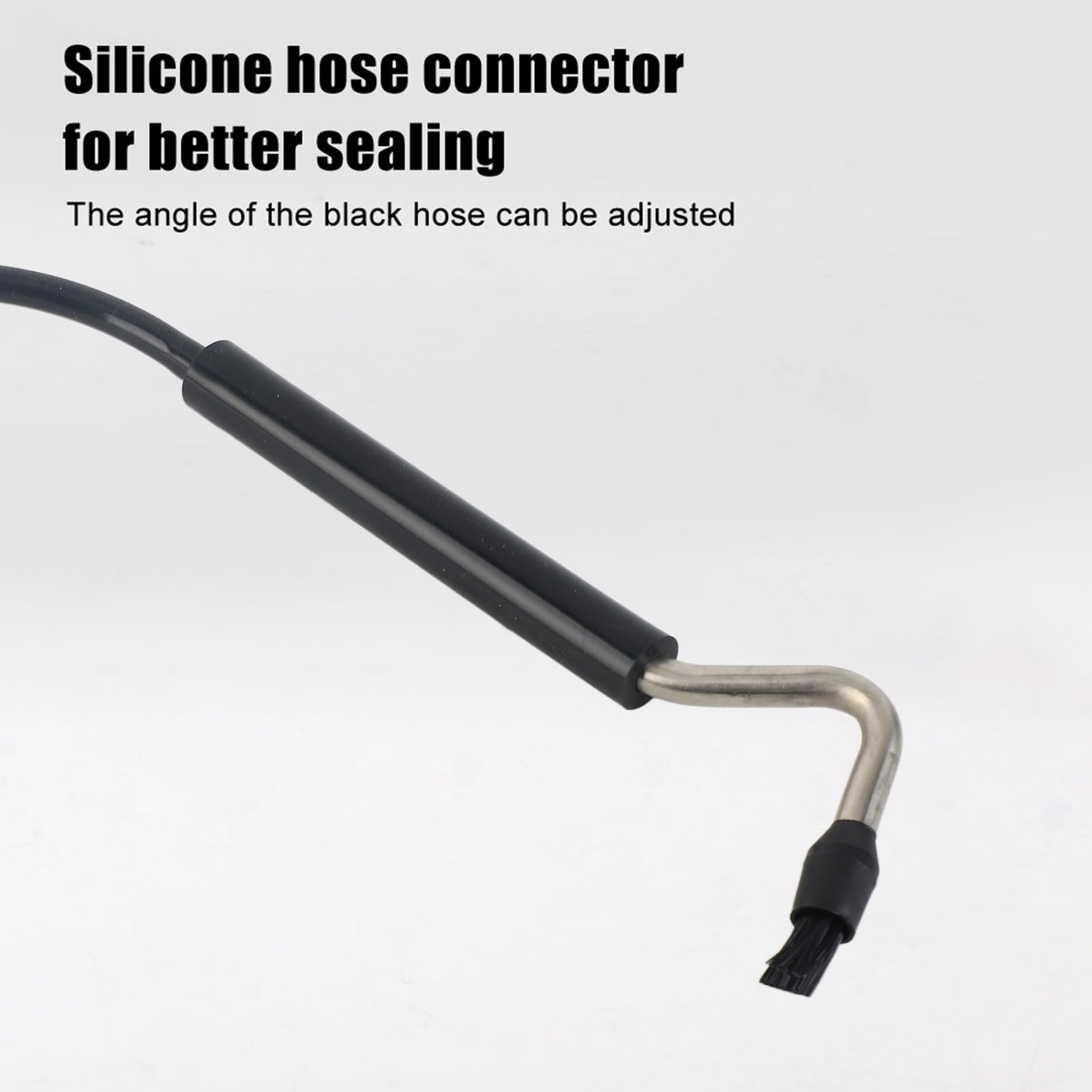 Cepillo de limpieza para cafeteras, cepillo de vapor a alta presión con cabezales de nylon y acero titanizado, manguera ajustable de 29,5 pulgadas con conectores dobles de