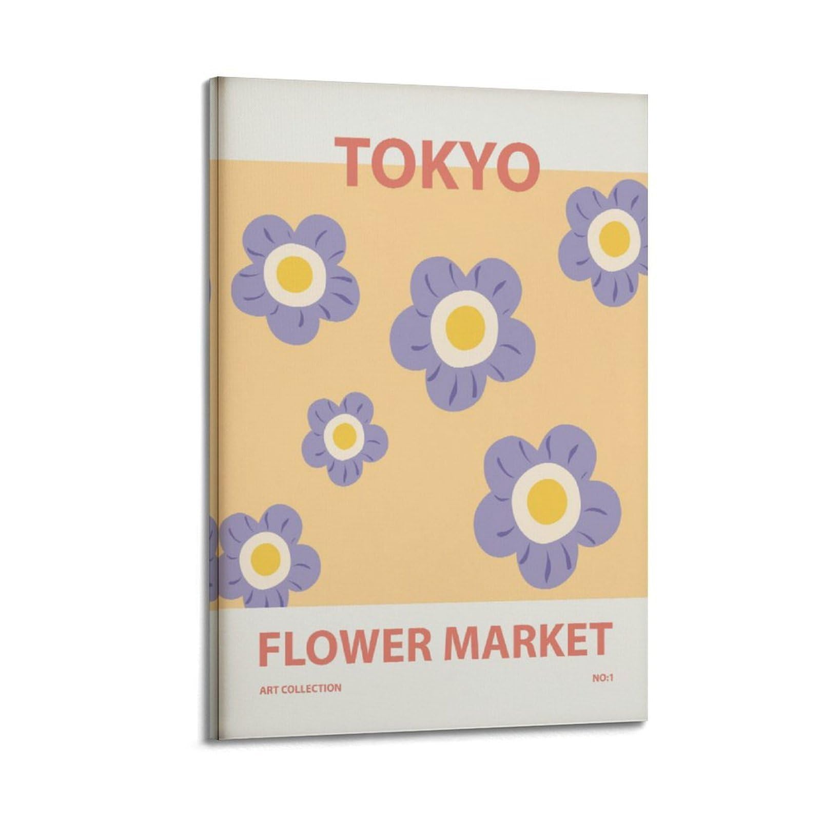 xiaoxiaoshen Tokyo Flower Market Botanical Decor Canvas Poster Wall Art Prints Room Aesthetic Murals Bedroom And Living Decorations 24x36inch(60x90cm)