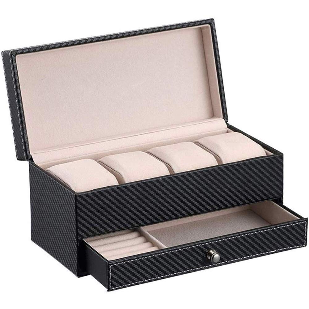 Jewelry Box Faux Leather Jewelry Organizer Creative Simple Dustproof Large Capacity Storage Jewelry Box