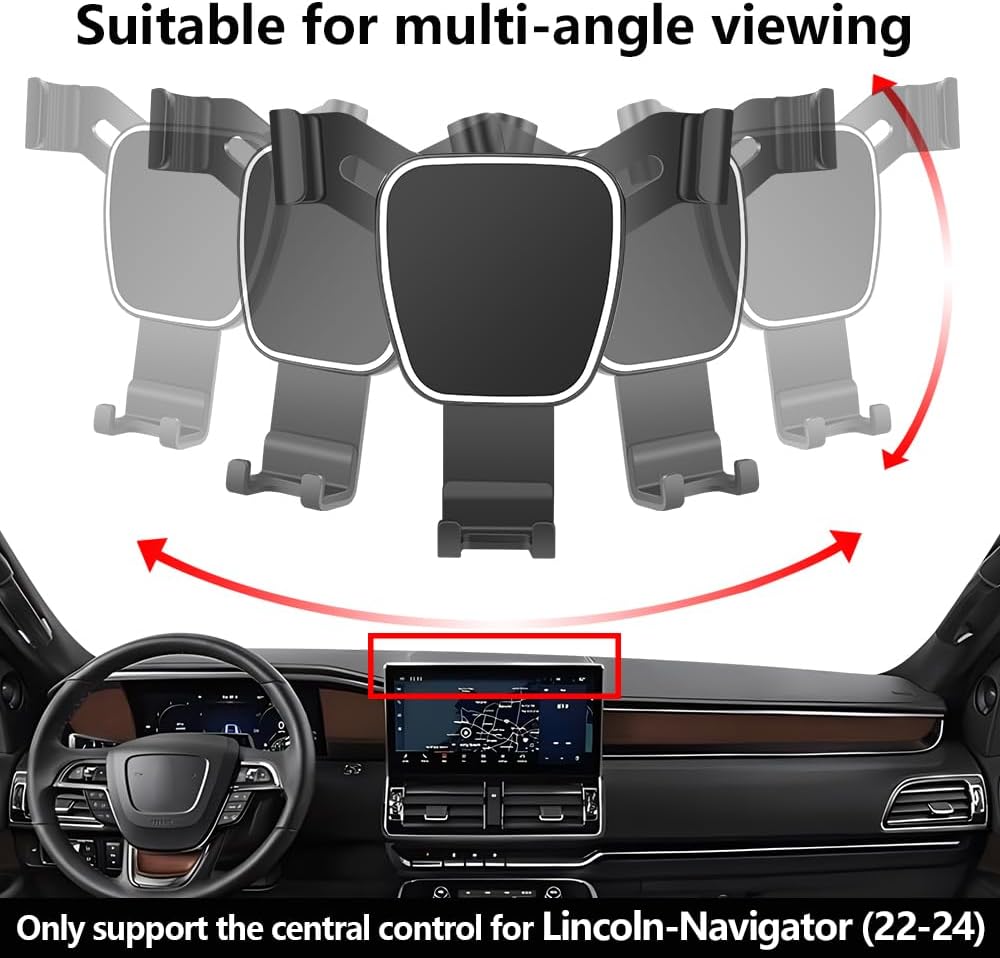 Car Phone Holder for Lincoln Navigator 2022 2023 2024 Auto Accessories Navigation Bracket Interior Decoration Screen Dash Board Mobile Cell Phone Mount case