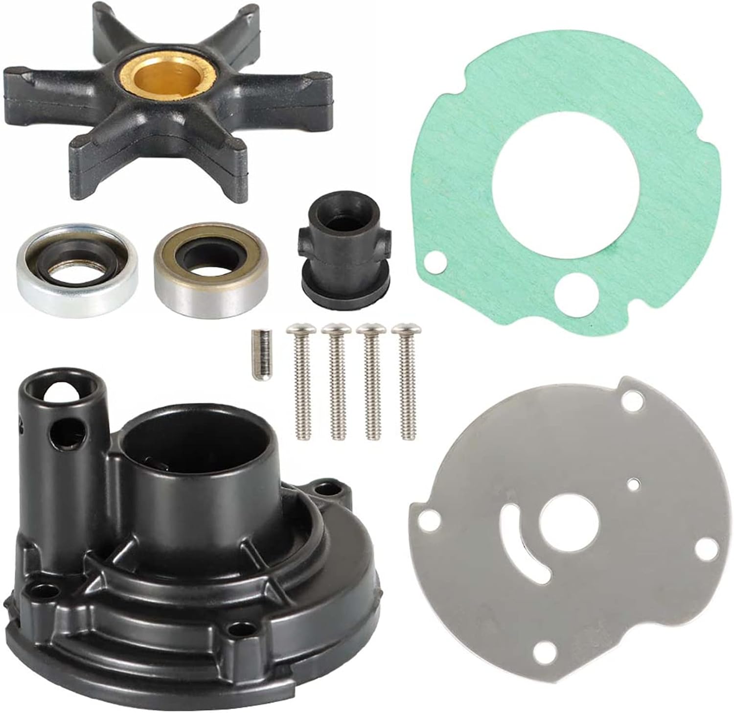 labwork Water Pump Impeller Repair Kit 382296 Replacement for Johnson Evinrude Outboard 9.5hp 10hp 1958-1973