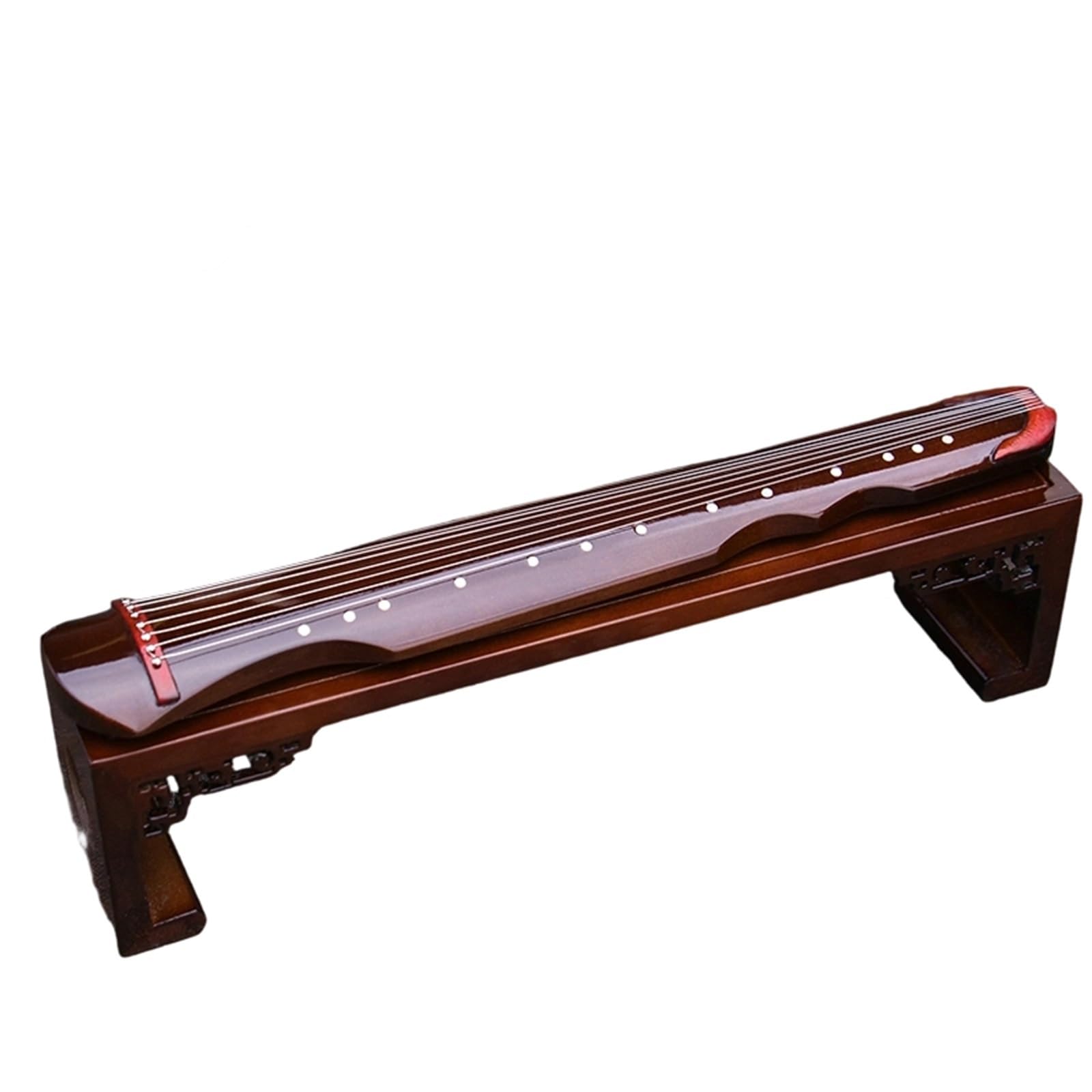 Musical Instrument Figurine Sets Guqin-Modell Miniatur-Guqin Aus Holz Handgefertigt Traditionelle Heimdekoration(Guqin Table)