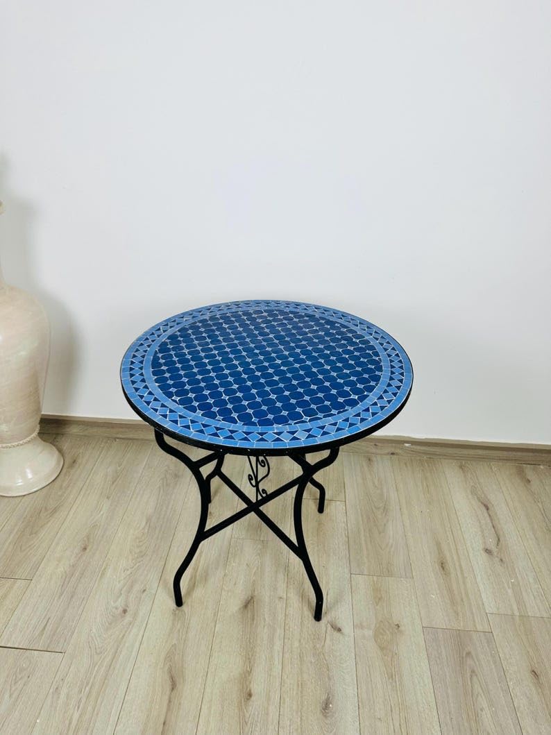 Amazon.com: direfly Handmade Zellige Tile Bistro Table – Vibrant