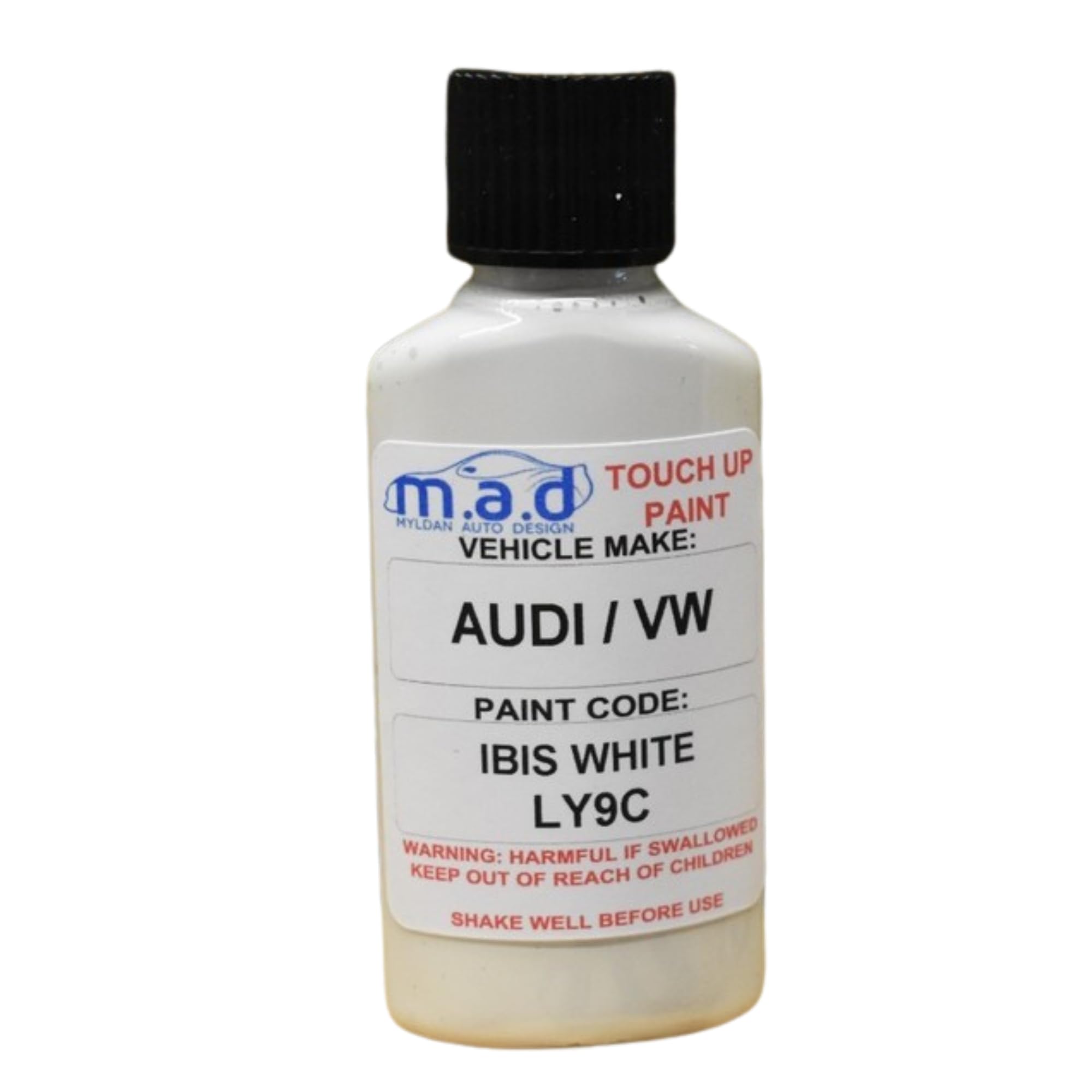 M.a.d Myldan Auto Design White Madauto Touch Up Paint For Ibis Audi Ly9c Paint Pen Rs3 Rs4 Rs5 Ttrs A1 A3 A4 A5 A6 A7 Tt A8 (Paint + Primer + Lacquer)